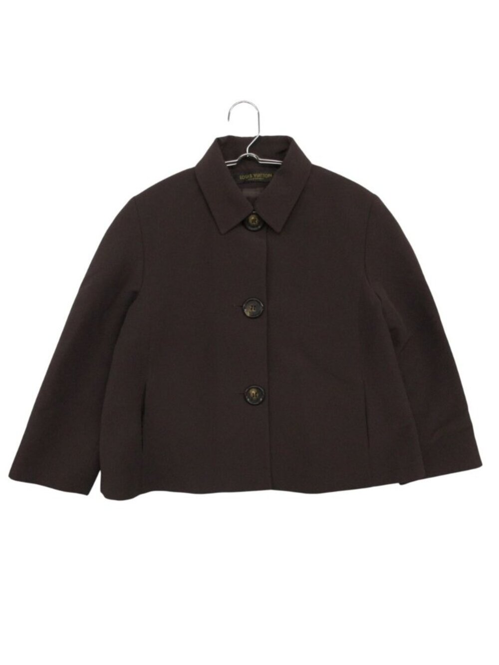 Louis Vuitton Soutien Collar Coat Short Length Quality Tag Removal Brown